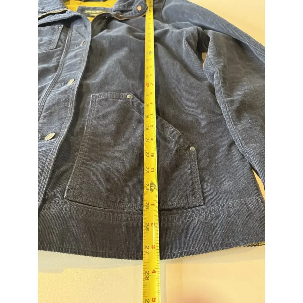 Eddie Bauer Corduroy Jacket Womens XL Tall Blue Utility Ranch‎ Outdoors Chore
